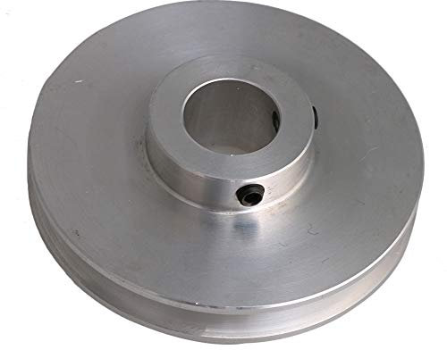 Yibuy 58 x 14 mm Silberlegierung, Einzelrille, 14 mm Bohrung, für Rundriemen