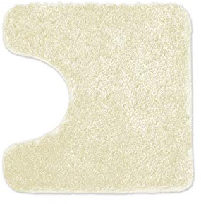 WohnDirect WC-Vorleger mit Ausschnitt 45x45 cm Creme – Badematte für Stand-WC Flauschig & rutschfest, Mikrofaser Badteppich Saugstark, Waschbar & Fußbodenheizung geeignet