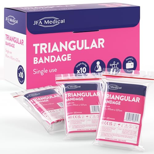 JFA Medical Non-Woven Triangular Bandage Arm Sling 90cm x 90cm x 127cm - Box of 10 Bandages