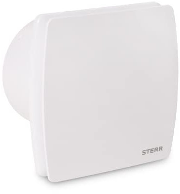 STERR Badezimmerlüfter 150mm mit Rückschlagventil Weiß silent badlüfter - Modern lüfter ins Badezimmer - Badlüfter 150mm - 18W