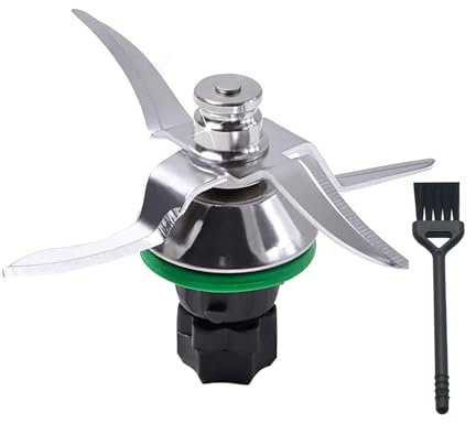 NIYATA Zubehör für Thermomix TM6, Ersatzklinge für Vorwerk TM5 TM6, Klinge für TM5 TM6, Hacken und Mischen von Lebensmitteln, mit Reinigungsbürste, Silber