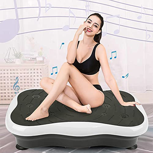 OHMG Fitness - Placa vibratoria y oscilante, plataforma giratoria oscilante para pérdida de peso,dispositivo de fitness en casa de diseño compacto con bandas de resistencia,Bluetooth,Mando a distancia