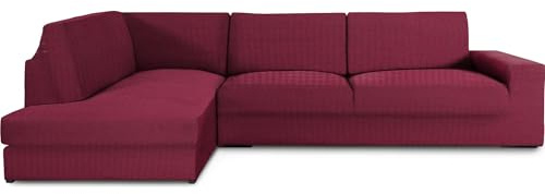 ECOMMERC3 | Copridivano Chaiselongue bracciolo sinistro con schienale super elastico - Copridivano con chaise longue, protezione traspirante, con schiuma e gomma, valida destra o sinistra