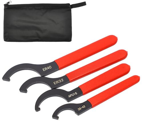LIMEOW 1 Juego de 4 Tallas 38-42,Apu16,Er32,Er40 Llave Ajustable Llave Fontanero Llaves Combinadas Llaves Fijas Juego Llaves Fijas Llave Apretar Grifo Llave Inglesa Ideal para el Mantenimiento Diario