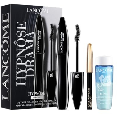 Lancôme Hypnôse Drama Mascara Set: Hypnôse Mascara, Crayon Khôl Eye Pen 27 Noir, Bi-Facil Yeux 30ml, Augen-Make-up Geschenkset, voluminöse Mascara, intensiver Eyeliner, Augen-Make-up Entferner