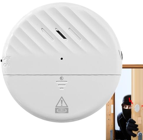 Fenster-Sicherheitsalarmsensor, Alarmsummer für Fenster | Vibrationsalarm für dünne Fenster | Einfach zu installierender Alarm das Haussicherheitssystem für Türen, und Wände