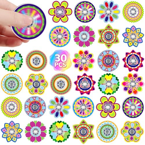SCIONE 30 Mini Fidget Spinners Messicani per Bambini - Mini Premi per Giochi, Giocattoli Sensoriali, Ideali come Ricompense per la Classe e Bomboniere Compleanno (4 cm)