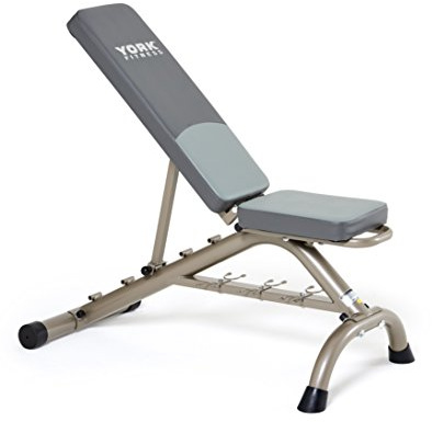 York Fitness 5 Seat Positions Bench Press - Adjustable Foldable Weight Bench Home Training Gym Weight Lifting Exercise Workout Bench - 90 Degree Incline Bench for Dumbbell Exercise,black