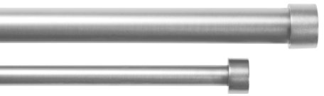 Umbra Cappa Double Curtain Rod – 1-1/4-Inch Front and 3/4-inch Back Drapery Rods Extend from 36 to 72 Inches, Includes 4 Matching Finials, Brackets & Hardware, Nickel