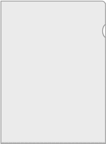 VELOFLEX 4555000 - Aktenhüllen, DIN A5, Hart-PVC-Folie 130 my, Spitzenqualität, rechts und oben offen, 100 Stück