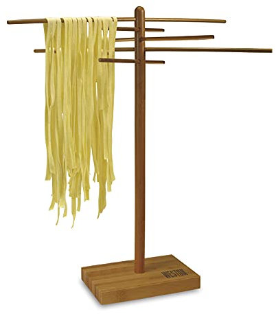 Weston 53-0201 Bamboo Pasta Rack with 10 Drying Arms, Beechwood