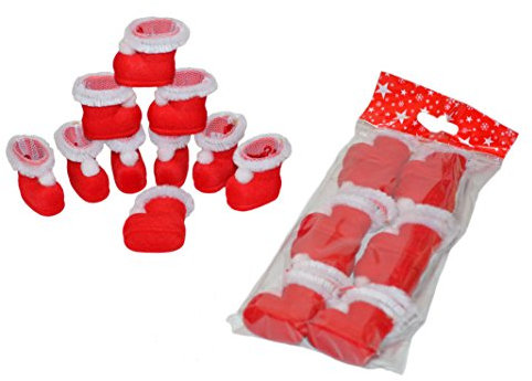 Idena Weihnachtsbaumschmuck, 10er Set, Rot, Kunststoff, 3.5cm, Traditionell, Weihnachten