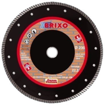 Disco diamantato x cemento, cotto, klinker, ghiaino lavato, mattoni, poroton, piastrelle d. 115
