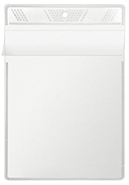 VELOFLEX 3306000 - Sichttasche glasklar, DIN A6, mit Überfallklappe, Ideal für Aushänge, 100 Stück