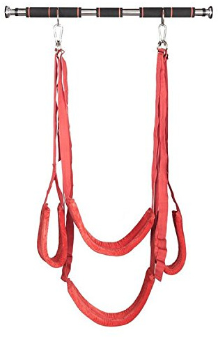 Kit Altalena dell'amore Fantasy Sling Swing del Piacere Deluxe completo di Barra Porta ToyAmour T6022 Extreme Bondage Fetish