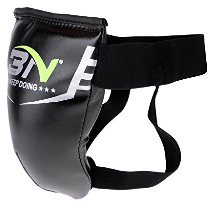 Sharplace Herren Kinder Tiefschutz Tiefschütz Suspensorium Unterleibschutz Genital-Schutz für Kickboxen Karate Kampfsport Boxen, S Schwarz Kinder