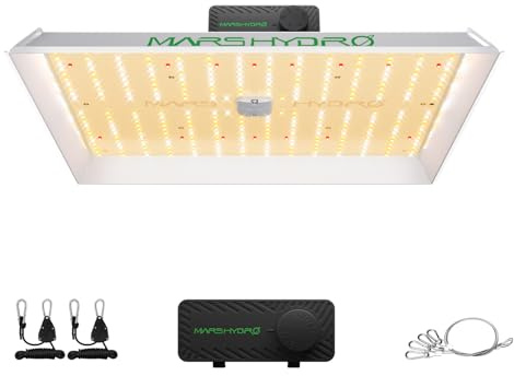 MARS HYDRO TS1000 150W LED Grow Light for Indoor Plants, with Patented Reflector, 5 Levels Dimmable Lights Daisy Chain Full Spectrum Growing Lamps for Seedlings Veg Bloom in 2x2/3x3 Grow Tent