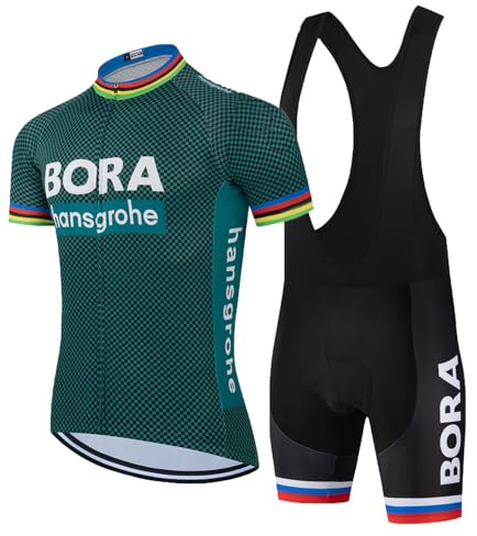 HOMTOL Cykelkläder för män, kortärmad, MTB cykeldräkter, cykelbyxor, cykeltröjor med 3D-gelvadderade shorts