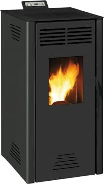 Poele a granulés modulable INVICTA Adrano - 7,3 kW - Rendement 88,7% - Noir