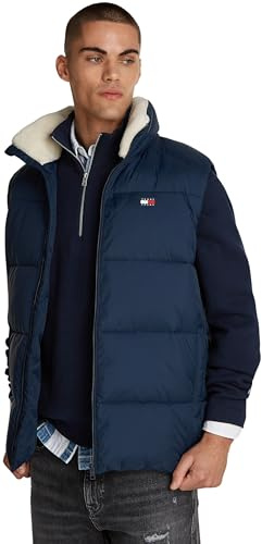 Tommy Jeans Chaleco Hombre Vail Puffer Vest Acolchado, Azul (Dark Night Navy), S