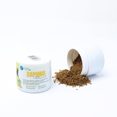 Daphnia Secca Naturale Piante Acquario 50 ml, Cibo a Base di Insetti 100% Naturale per Pesci Ricco di Proteine e Vitamine