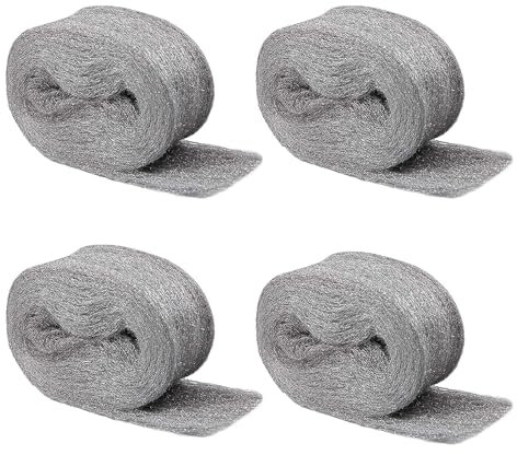 Oenothera 4 Stücke Stahlwolle Gegen Mäuse, 15m Steel Wool Fein 000, Schneidbar Mäuseabwehr Stahlwolle für Löcher und Wand Risse von Haus, Lüftungsgitter Garage Garten