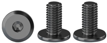 Drenky Lot de 20 vis à tête bombée M5 - Vis noires avec six pans creux - Vis à tête plate en acier inoxydable - Vis filetées M5 x 10 mm - Pour la maison, la construction, les machines, les véhicules