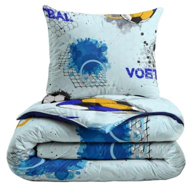 Zelesta Kiddybed kinderbettwäsche 135x200 4 Jahreszeiten - Bettwäsche winterdecke und Sommer-Bettdecke - Waschbare kinderdecke ohne Bezug - Kinderbettdecke mit Muster (Soccer Dream)