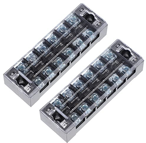 GLEAVI 5piezas Tira De Terminal De Tornillo De Bloques De De Doble Tiras De Resistentes Para Maquinaria y Electrodomésticos