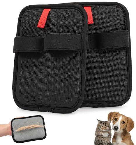 Bafiwu 2 imanes para eliminar el pelo de animales, guante para eliminar el pelo de mascotas para gatos y perros, guantes magnéticos de piel reutilizables, guante para eliminar el pelo de gato (2)
