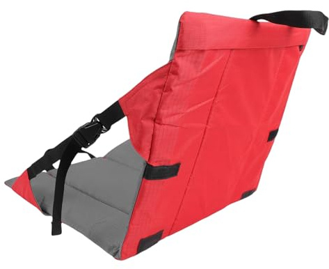 Tnfeeon med Ryggstöd Fällbart Golv Säte Bärbar Kudde Bleacher Sittplatser Utomhus Sportevenemang Musikfestival Camping Fiskestadion Stol för Bleachers Stadionsäten med Rygg (Röd)