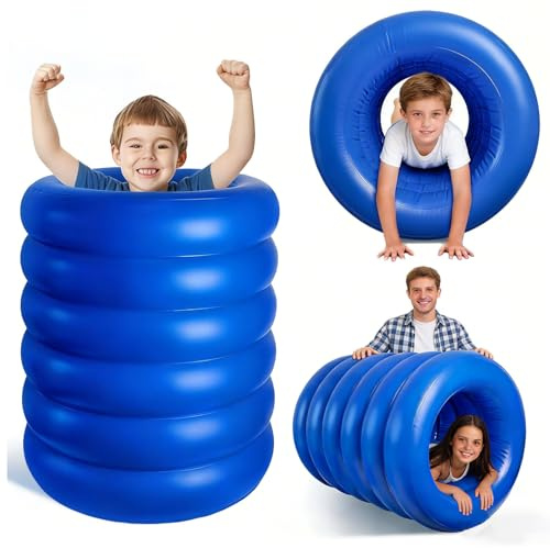 AIYJWXINP Barrel Roll Sensory Chair for Kids, Reinforced Calming Vestibular Chair with Deep Pressure, Durable Inflatable Sensory Pod for Autism, ADHD, Perfect for Classroom