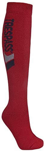 Trespass Tech Calcetines esquí unisex, Rojo, 43-46 EU