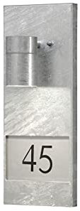 Konstsmide Modena 7655-320 Hausnummernleuchte / B: 16cm T: 11cm H: 41cm / 1x35W / IP44 / galvanisiert/verzinkt