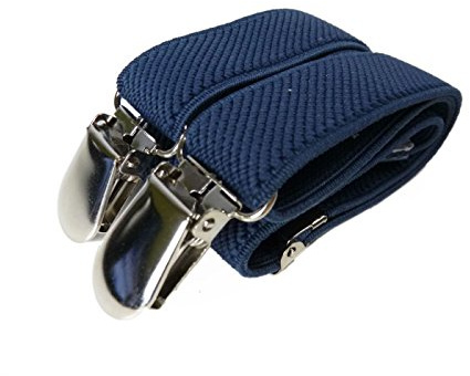 Olata Bretelle per Bambini a Forma di Y, Elastiche, Regolabili (0-2 Anni), 2 cm. Blu Navy