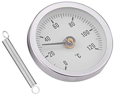 Fdit 63mm wasserdicht staubdicht IP55 0-120 ° Bimetalltemperatur Federthermometer Rohroberflächenklemmthermometer MEHRWEG VERPAKUNG