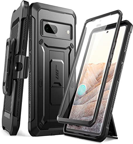 SUPCASE Outdoor Case for Google Pixel 7, 360 Degree Mobile Phone Case Bumper Case Robust Protective Cover [Unicorn Beetle Pro] with Screen Protector and Belt Clip 2022 Edition (Black)