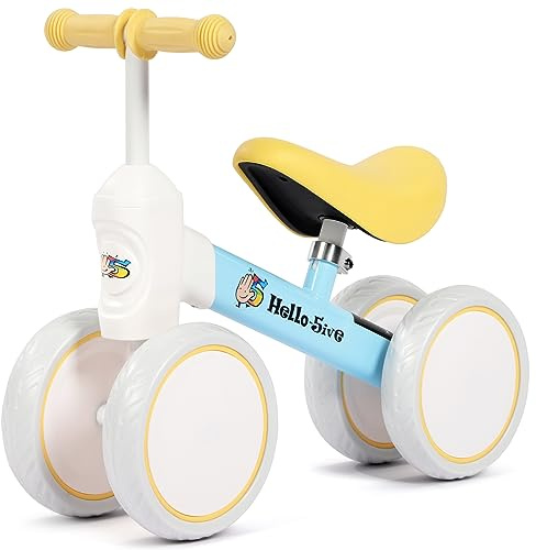 Hello-5ive Baby Balance Bike,Indoor Outdoor Toys Baby Ride On Bike No Pedals for 1-3 Year Old Boys Girls Kids Toddlers First Bike, Best Gift (light blue)
