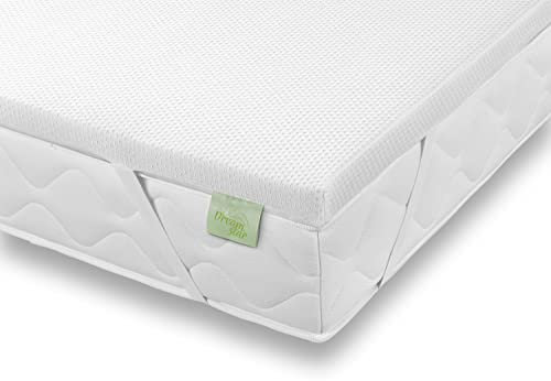 DREAMSTAR Easy Dream Topper | extra Fester Matratzentopper mit Kaltschaumkern | Matratzenauflage mit Härtegrad 4 (H4) 100-120 kg | Öko-Tex Zertifiziert | 5 cm hoch | 180 x 200 cm