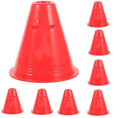 HONMEET 10pièces Cônes Exercice Petits Cônes Numérotés pour Entraînement De Football Salle De Classe Sport Patinage à roulettes