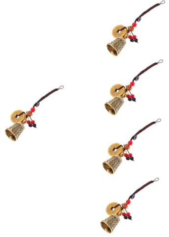 Cabilock 5 Stück Schlüsselanhänger Anhänger DIY Glocke Handglocke Kuhglocke Auto Rückspiegel Schmuckkette Massenglocken Wandglocke Glockenspiel Ornamente Kleine Glocke Wandbehang