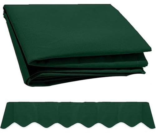 Tessuto di ricambio per tenda da sole, 3,5 x 3,5 m, verde, copertura per terrazza e finestra; resistente panno di protezione solare per esterni (250 x 150 cm)