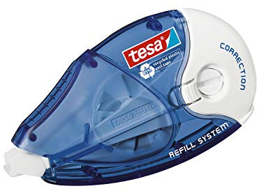 tesa Eco-Friendly Correction Roller ecoLogo - for Precise Correcting and rewriting, Easy to use,14m:8.4mm, Refill System