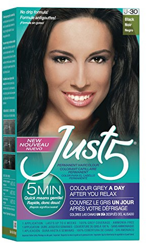 Just 5 Women's 5 Minute Permanent Hair Color, Black Noir