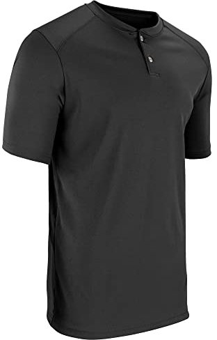 Champro Turn Two Lightweight Polyester Baseball/Softball Jersey, Youth Large, Black