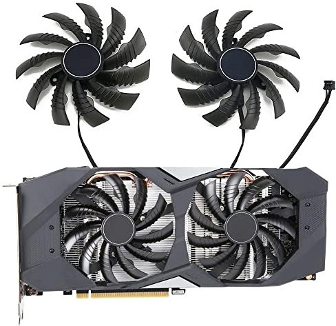 DOTODO Ventilador de refrigeración para tarjeta gráfica Gigabyte GTX 1660 ti/GTX 1650 / RTX 2060 2070 2080 Ventilador de refrigeración para tarjeta de video (ventilador AB) de 95 mm PLD10010S12HH