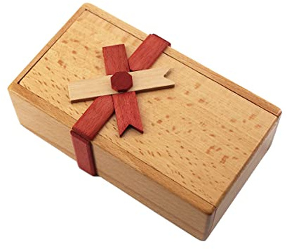 Zauberpuzzle-Box aus Holz mit versteckten Fächern für Erwachsene, Denkaufgabe, Intelligenz-Herausforderung, geheime Überraschung, Geburtstagsgeschenk für Freundin, Puzzle-Boxen verstecken Geld