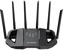 ASUS TUF Gaming BE6500 - Router Gaming Extensible WiFi 7 de Doble Banda, Cuatro Puertos 2.5 GbE, Smart Home Master