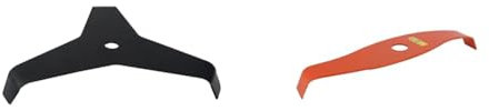 GREENSTAR - Lame 3 Dents - Spéciale Ronces - Adaptable Pour Débroussailleuse - Coupe De 300 mm & Lame 2 Dents Profil Courbe - Spéciale Ronces - Adaptable Pour Débroussailleuse