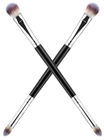 MUIIGOOD 2Pcs Eyeshadow Brush Eye Makeup Brush Professional Blending Eyeshadow Makeup Brushes for Concealer Eyebrows Eyeliner Soft Hairs Makeup Tool